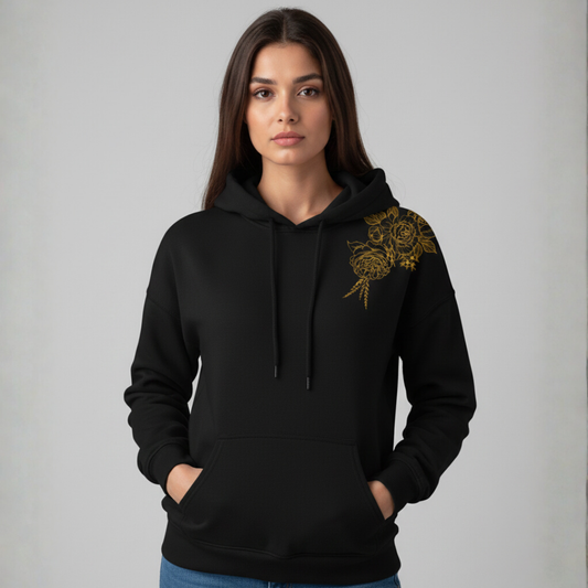 Gold bunch print hoodie