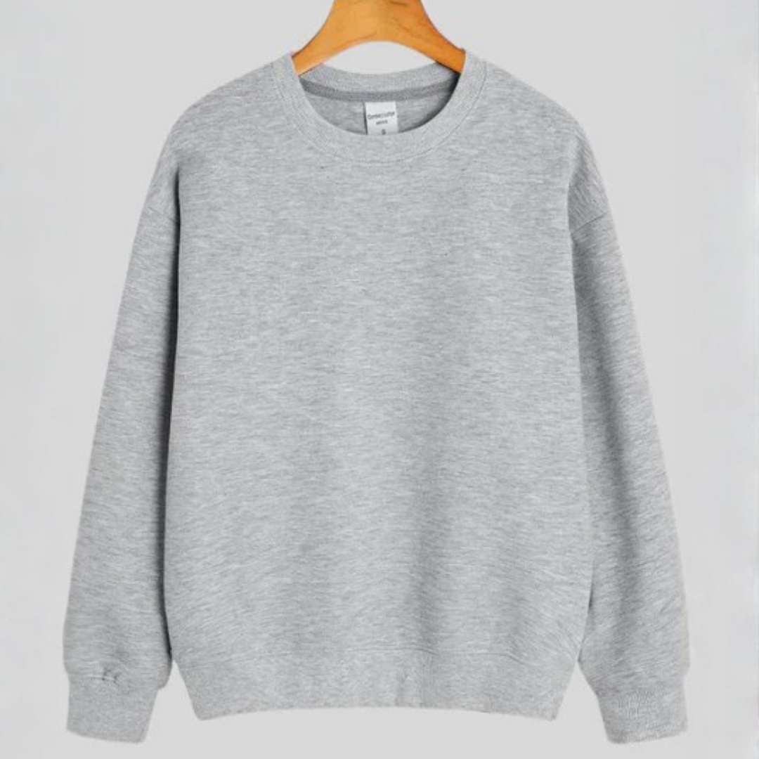 Plain Sweatshirt for Her - Grey