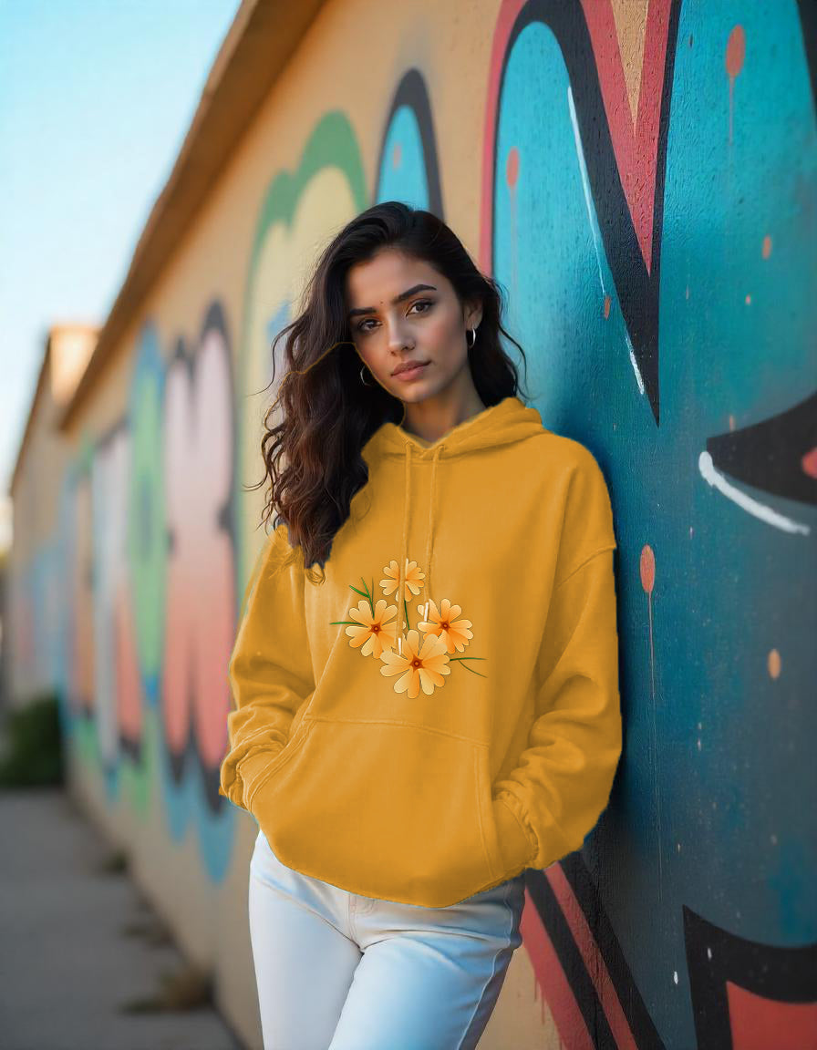 Daffodils Print Hoodie