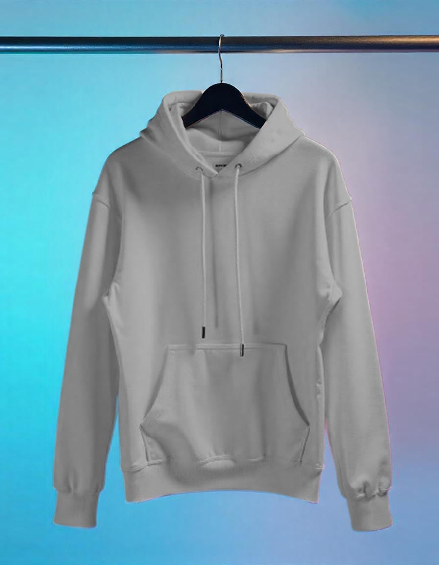 Plain Hoodie for her - Grey