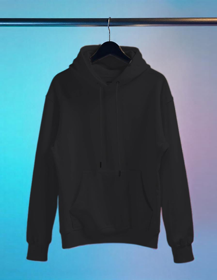 Plain Hoodie for her - Black