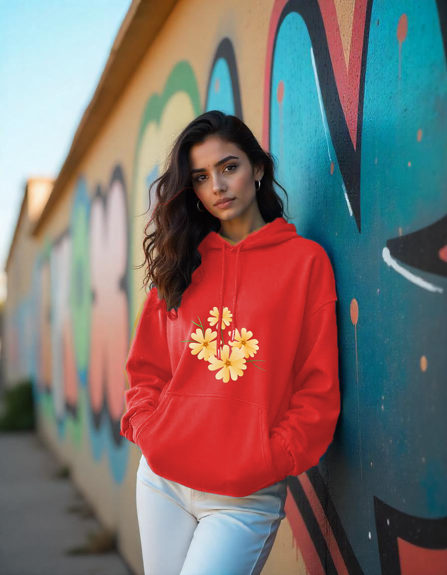 Daffodils Print Hoodie