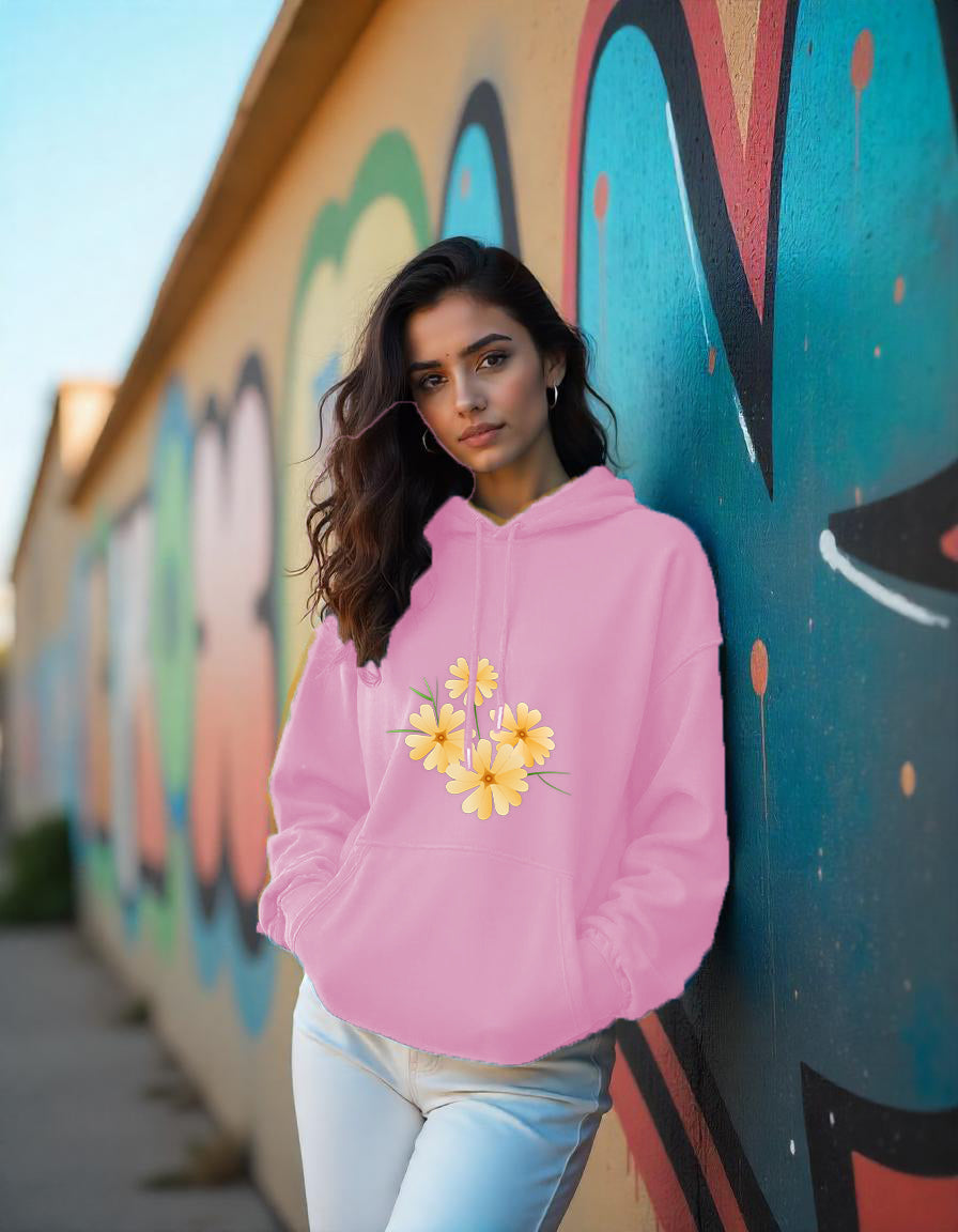 Daffodils Print Hoodie