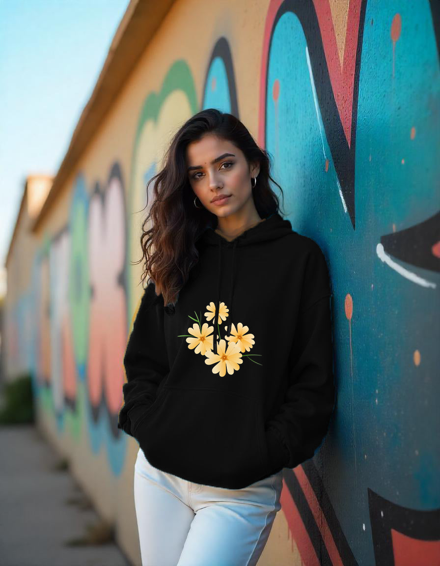 Daffodils Print Hoodie