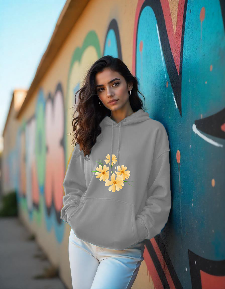 Daffodils Print Hoodie