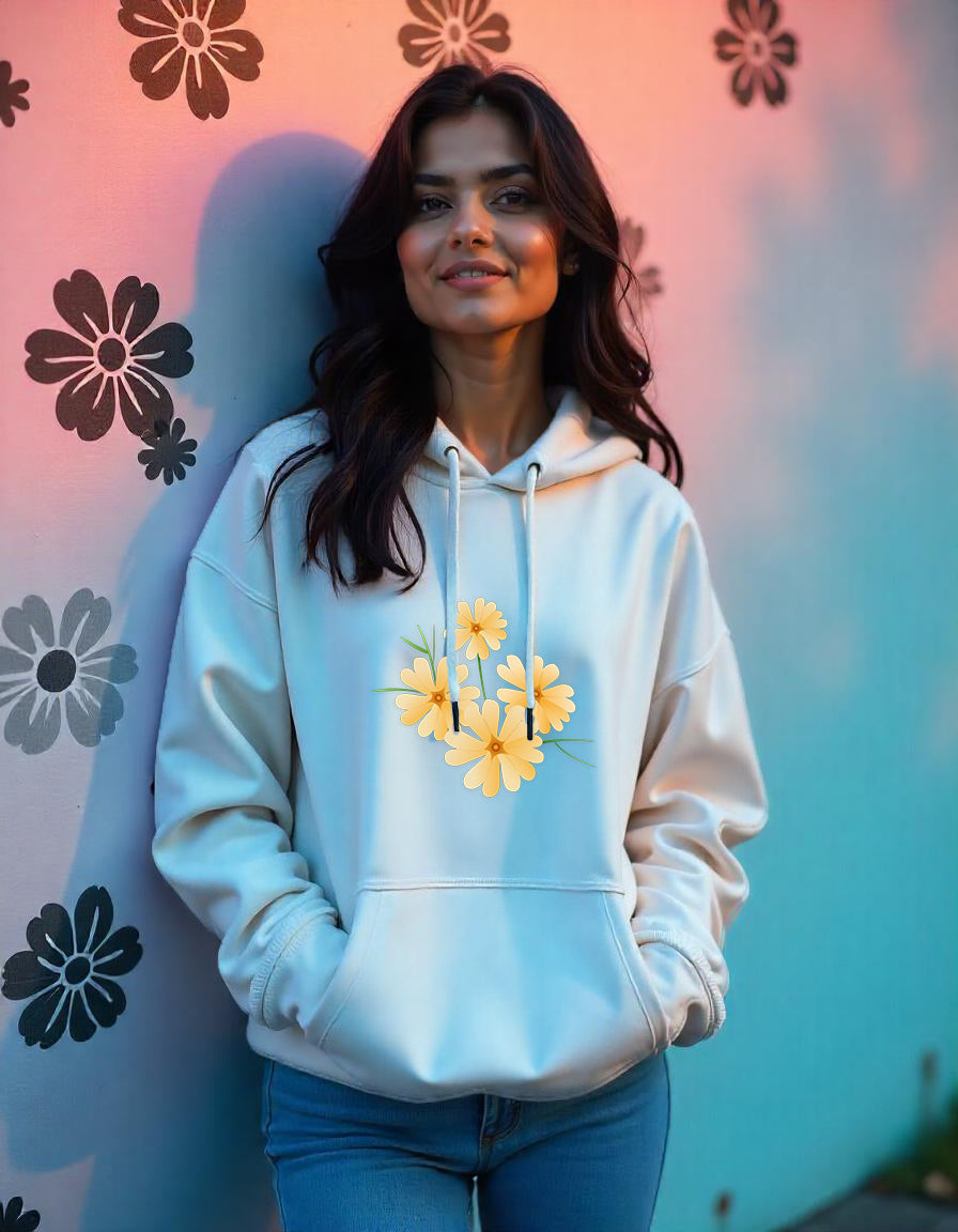 Daffodils Print Hoodie