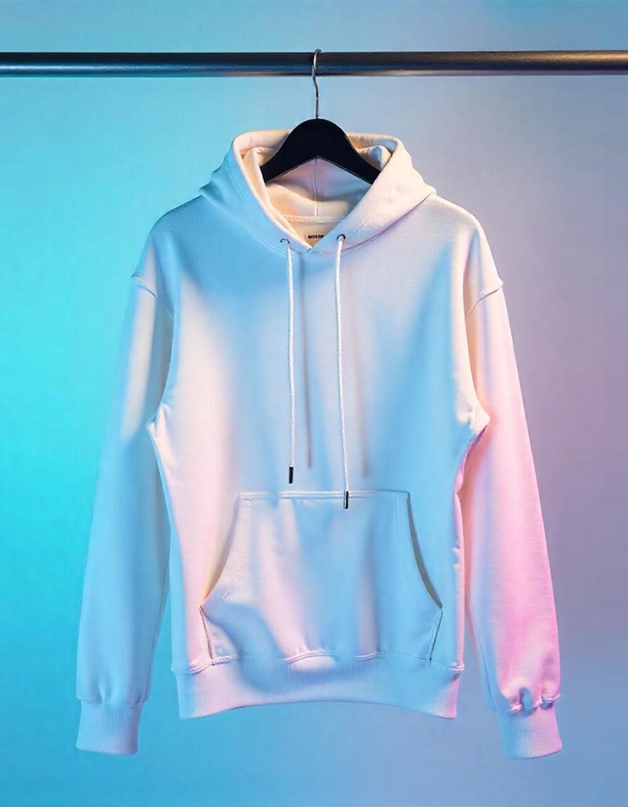 Plain Hoodie for her - White