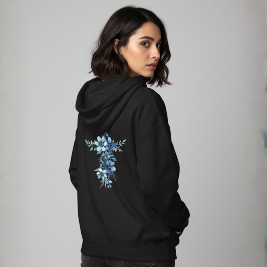 Blue bunch print hoodie