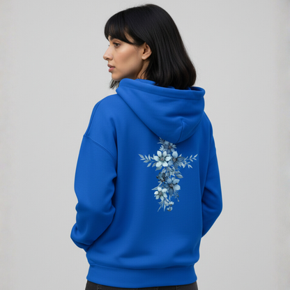 Blue bunch print hoodie