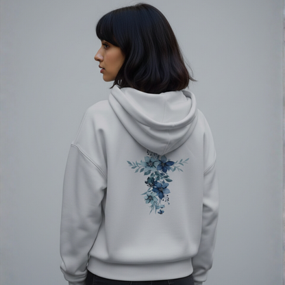 Blue bunch print hoodie