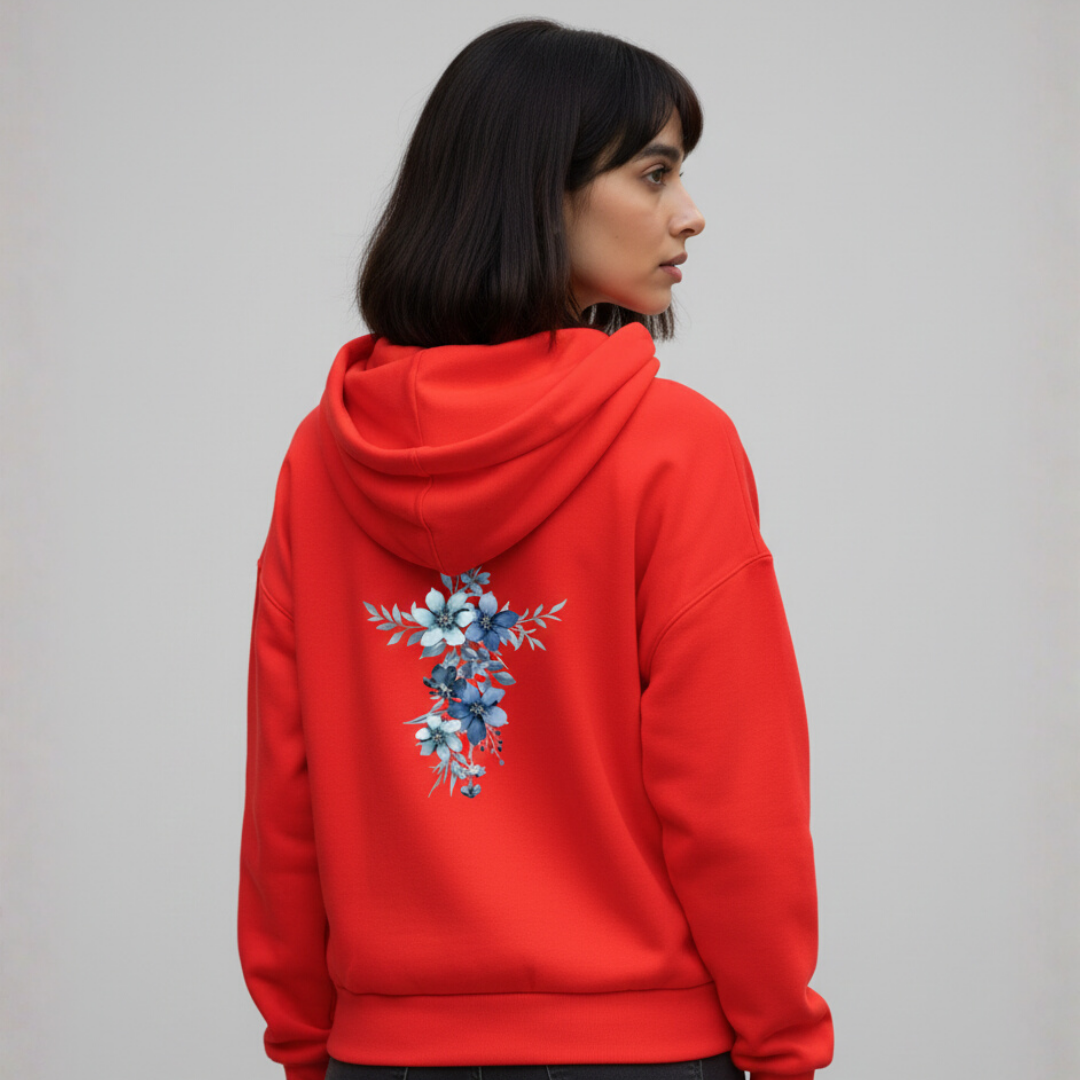 Blue bunch print hoodie