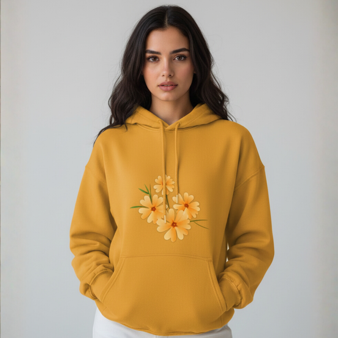 Daffodils Print Hoodie