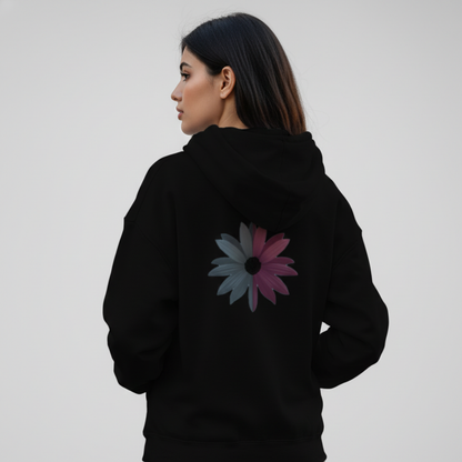 Flower Glow print hoodie