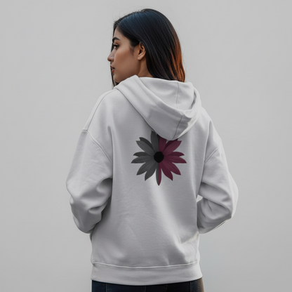 Flower Glow print hoodie