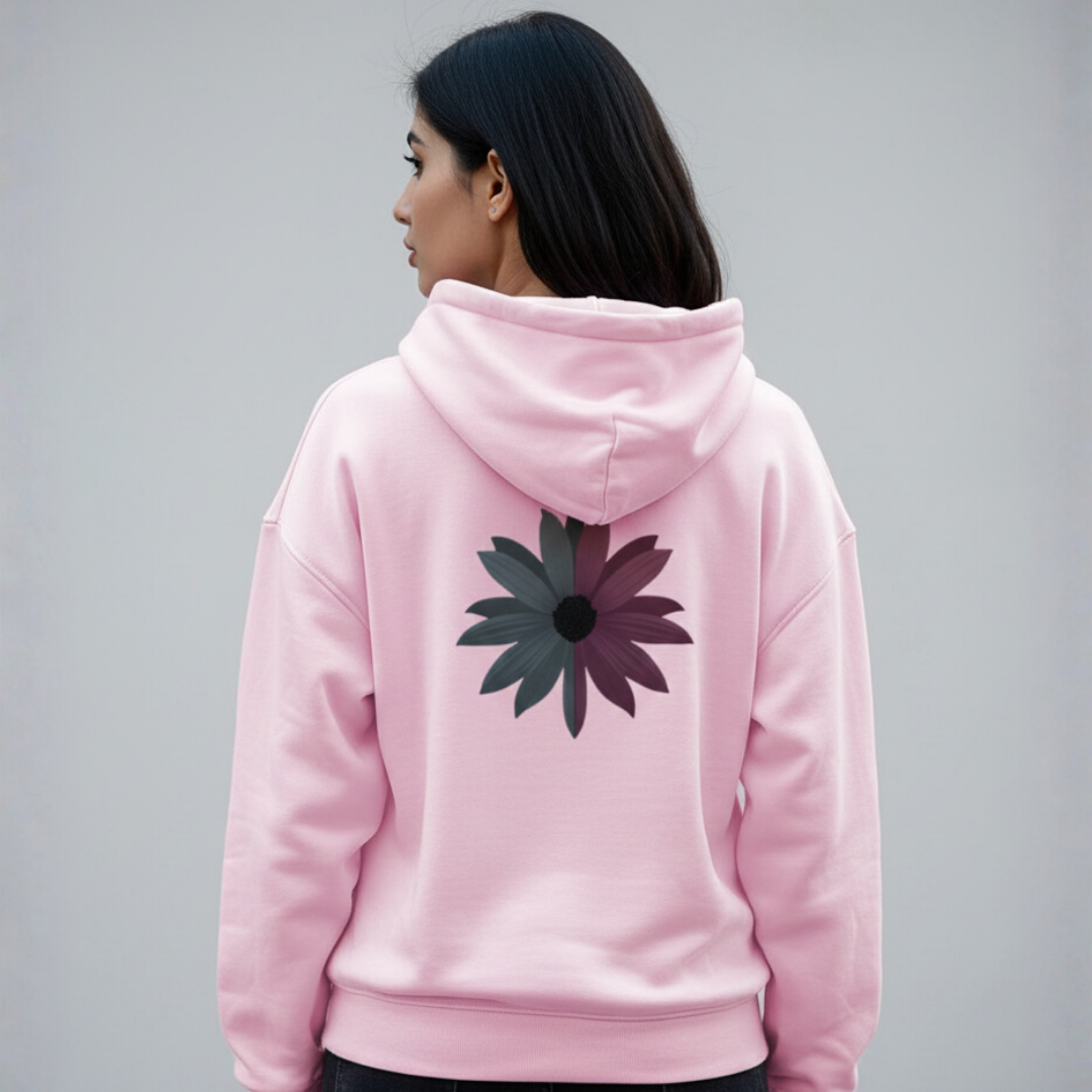 Flower Glow print hoodie