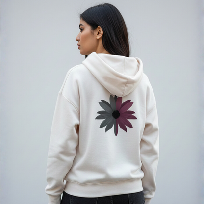 Flower Glow print hoodie