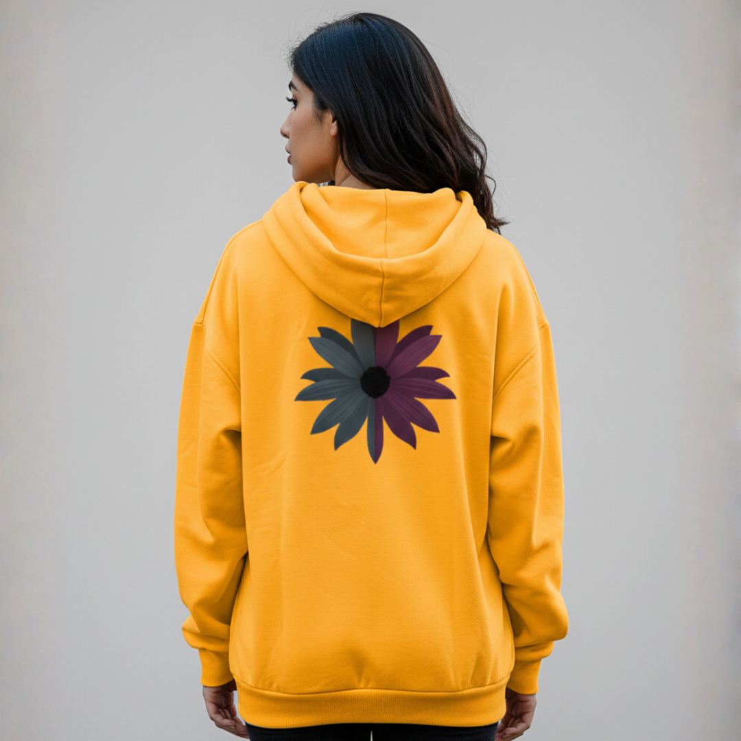 Flower Glow print hoodie