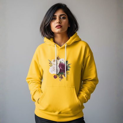 Flower bunch print hoodie