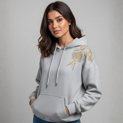 Gold bunch print hoodie