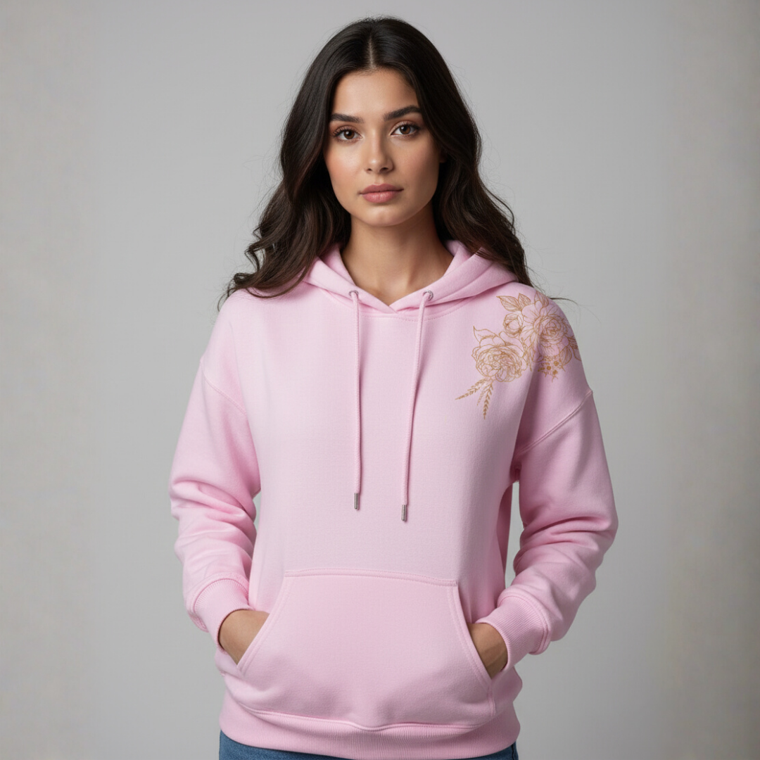 Gold bunch print hoodie