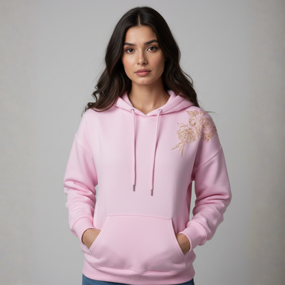 Gold bunch print hoodie