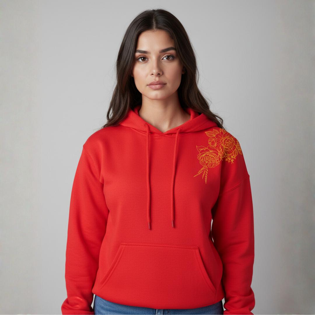 Gold bunch print hoodie