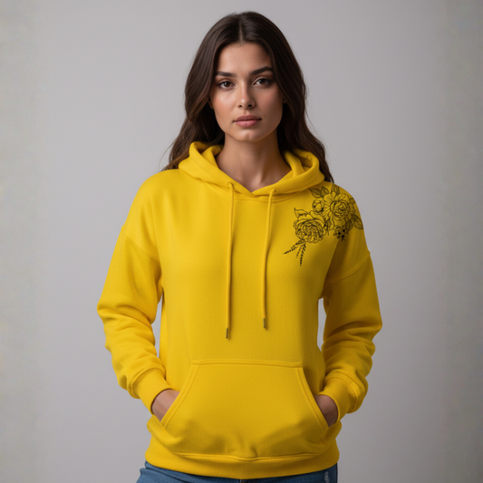 Gold bunch print hoodie