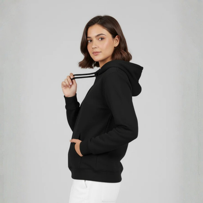 Plain Hoodie for her - Black
