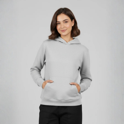 Plain Hoodie for her - Grey