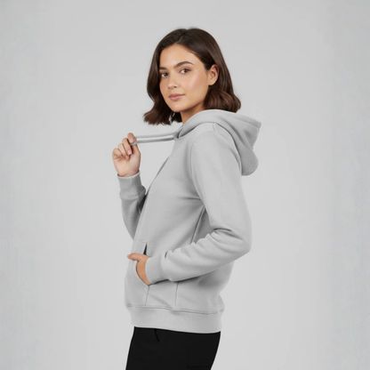 Plain Hoodie for her - Grey
