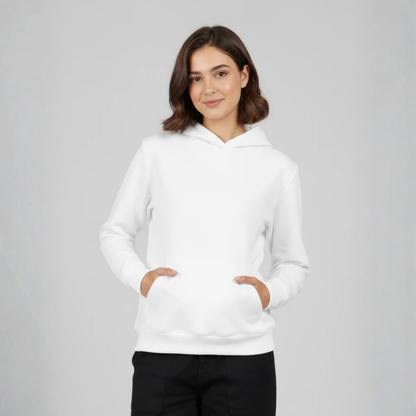Plain Hoodie for her - White