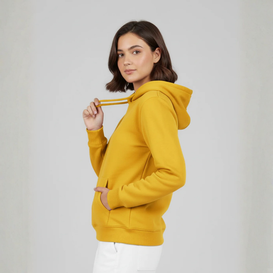 Plain Hoodie for her - Yellow