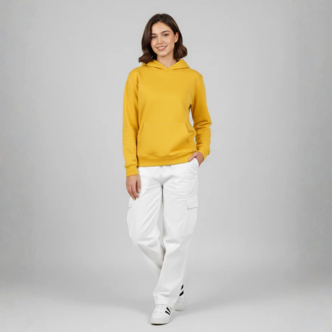Plain Hoodie for her - Yellow