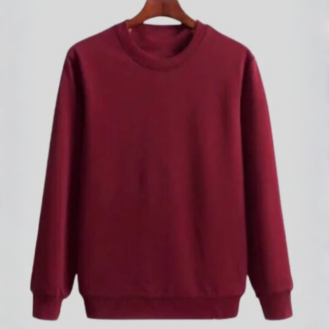 Plain Sweatshirt for Her Maroon
