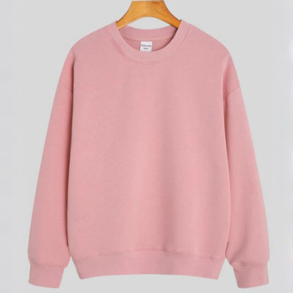 Plain Sweatshirt for Her Pink