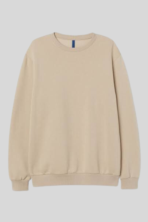 Plain Sweatshirt for Her Vanilla