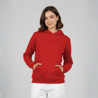 Plain Hoodie for her - Red