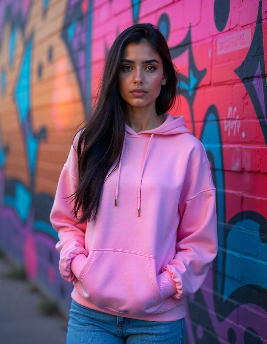 Plain Hoodie for her - Pink