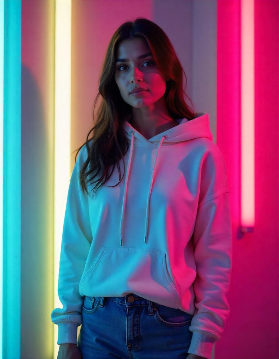 Plain Hoodie for her - White