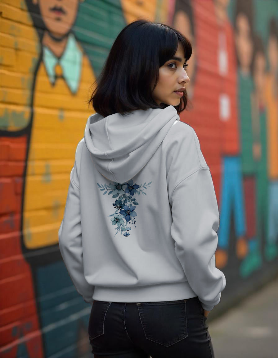 Blue bunch print hoodie