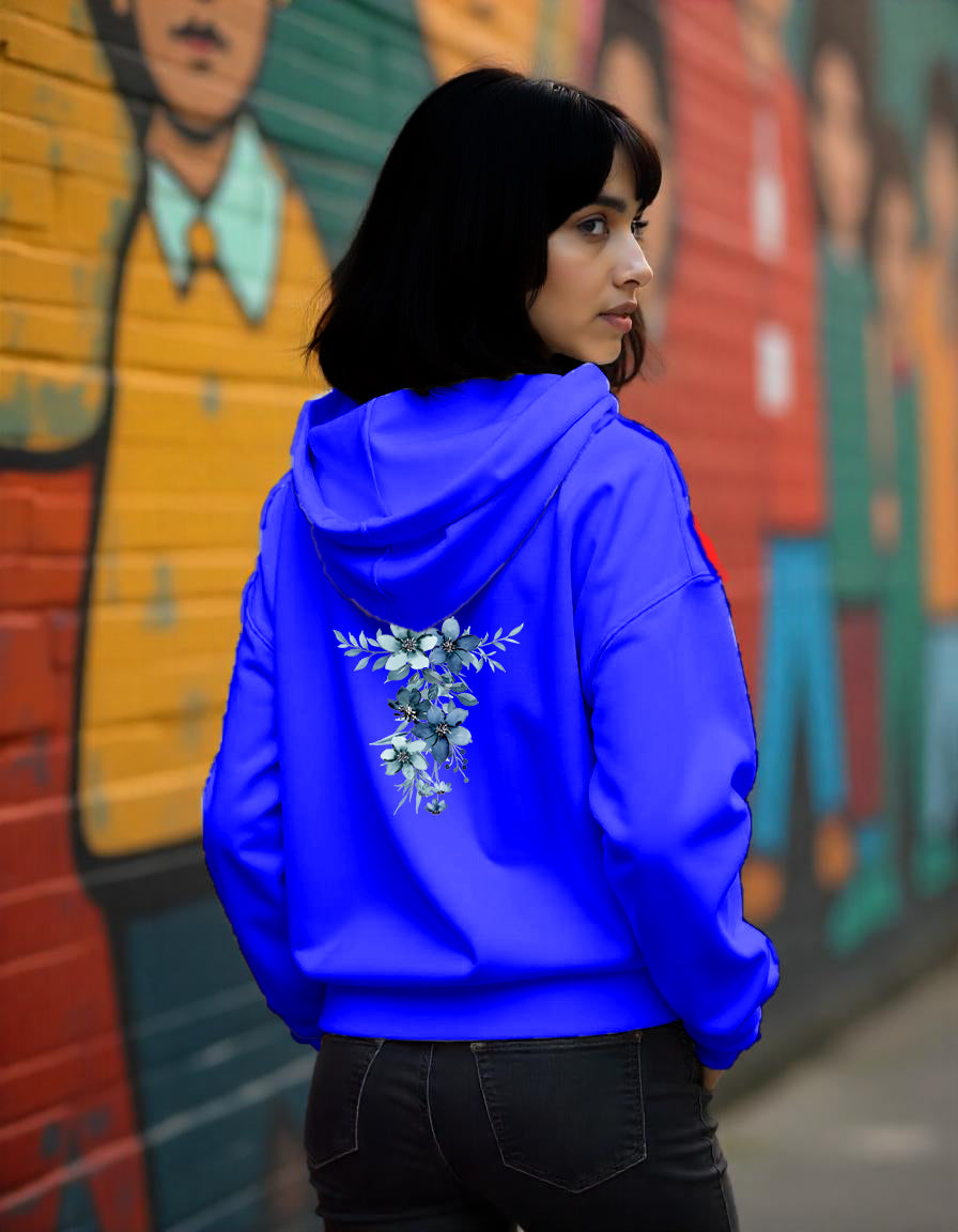 Blue bunch print hoodie