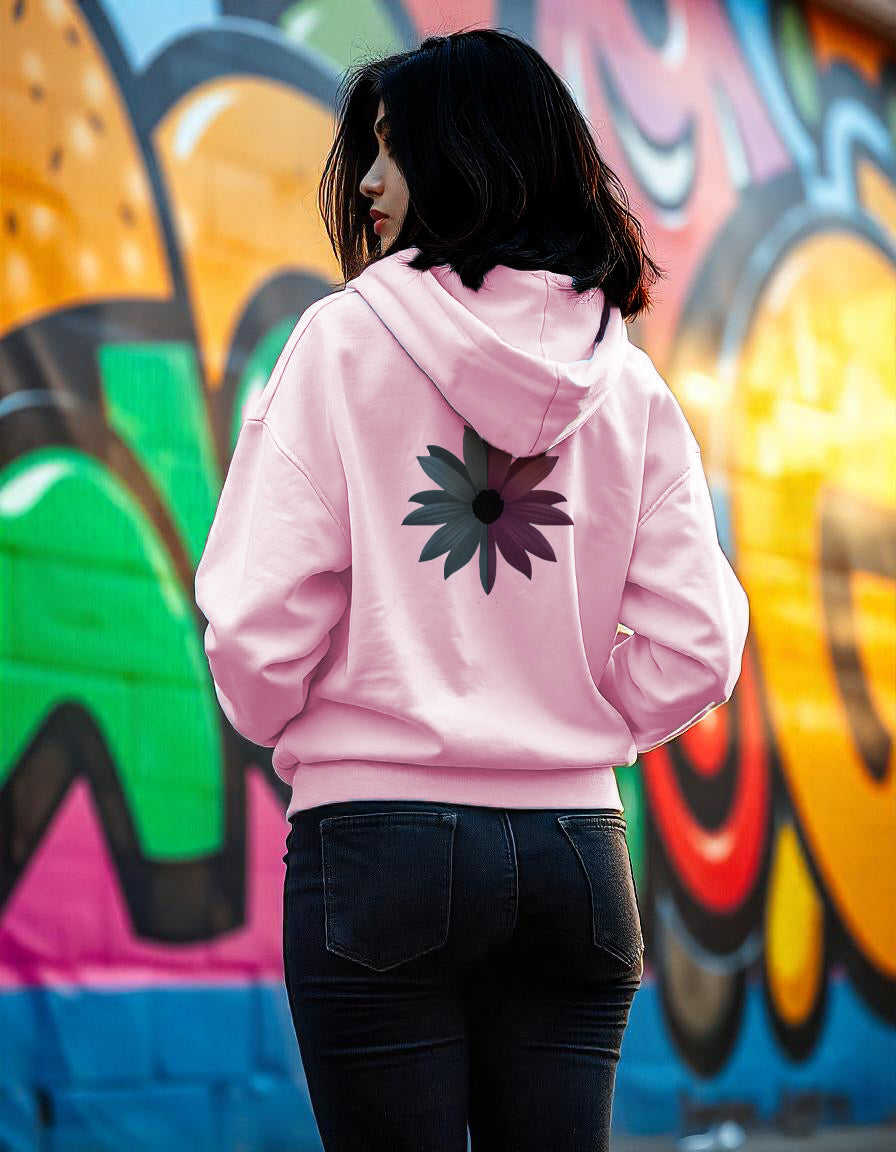 Flower Glow print hoodie