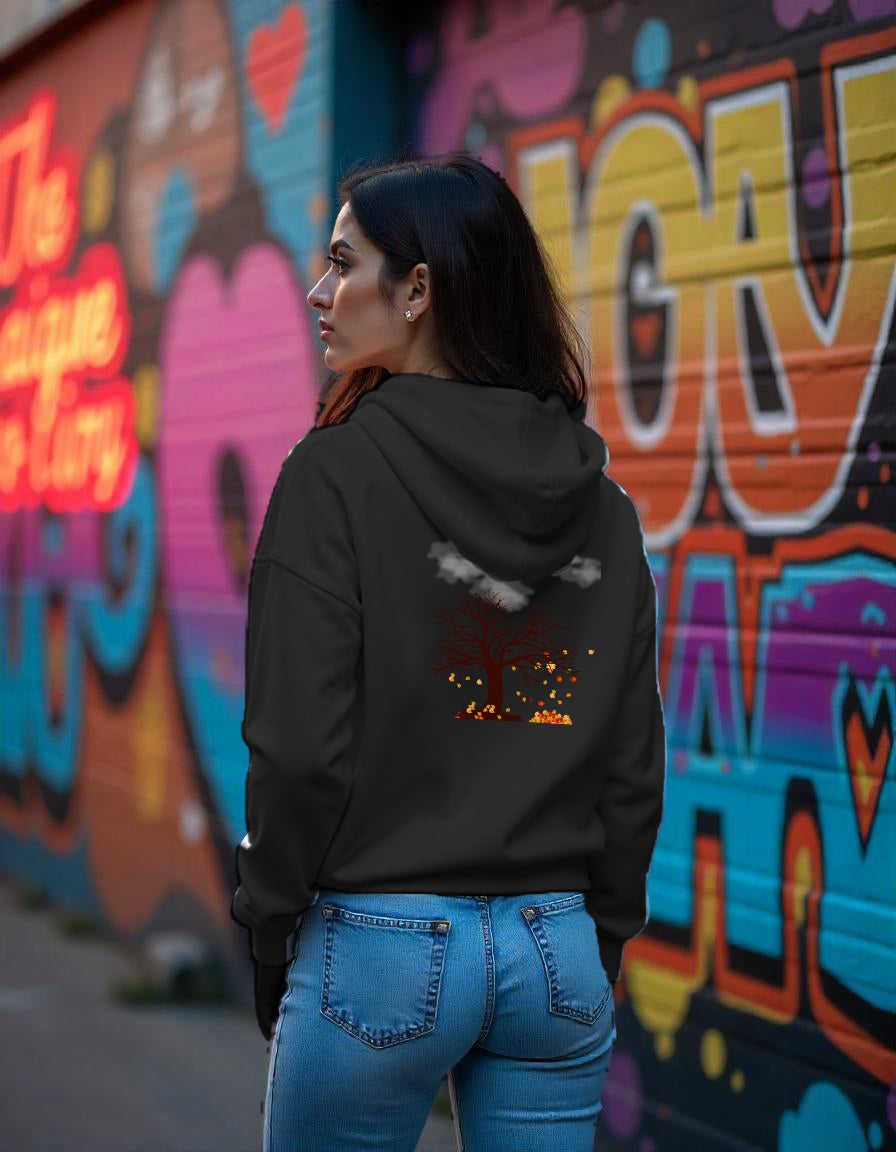 Autumn print hoodie